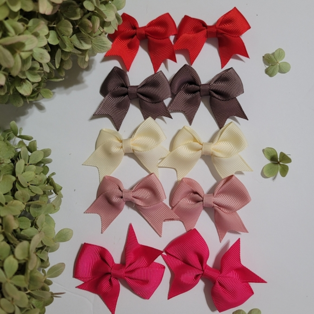 NWT Holiday Bow Hair Clips Hairbows Girls Toddlers Emo Fall Fashion Wedding Boho